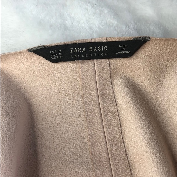 Zara Blush Faux Leather Waterfall Jacket - Picture 5 of 6